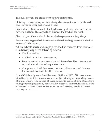 Page 18: Activity 1: Hazards of Material Handling