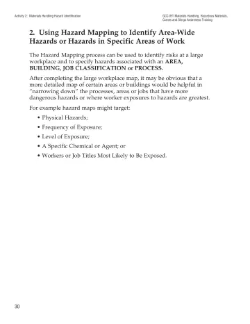 Page 35: 2. Using Hazard Mapping to Identify Area-Wide Hazards or Hazards in Specific Areas of Work