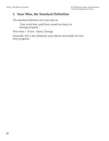 Page 73: 1. Near Miss, the Standard Definition