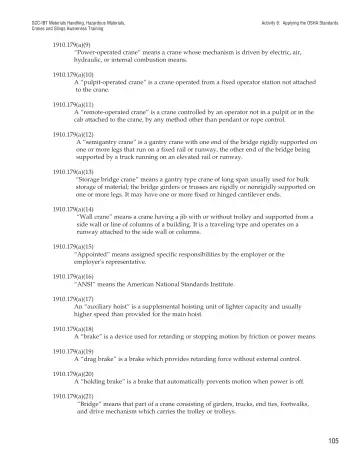 Page 110: Activity 6: Applying the OSHA Standards