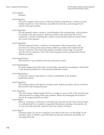 Page 123: Actvity 6: Applying the OSHA Standards