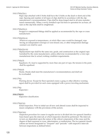 Page 125: Actvity 6: Applying the OSHA Standards