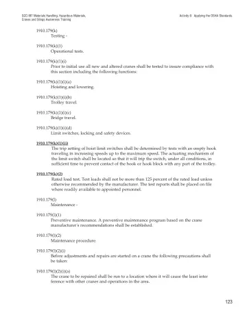 Page 128: Activity 6: Applying the OSHA Standards