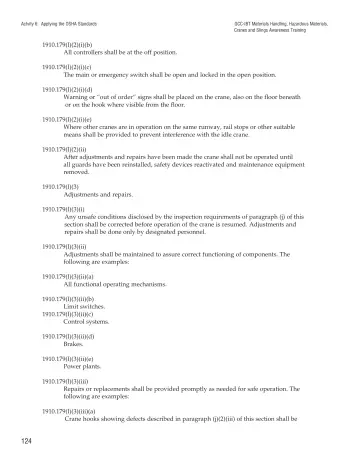 Page 129: Actvity 6: Applying the OSHA Standards