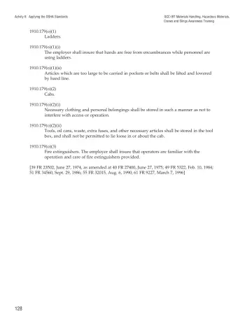 Page 133: Actvity 6: Applying the OSHA Standards