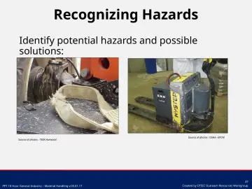 Slide 37: Recognizing Hazards