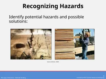 Slide 36: Recognizing Hazards