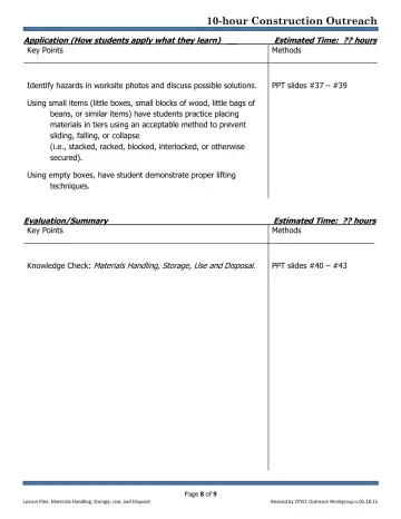 Page 8: Application (How students apply what they learn) __