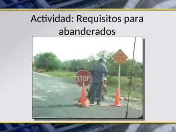 Slide 3: Actividad: Requisitos para abanderados