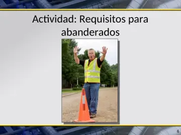 Slide 6: Actividad: Requisitos para abanderados