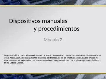 Slide 1: Dispositivos manuales