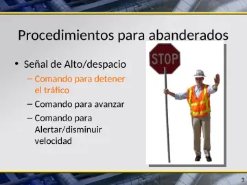 Slide 3: Procedimientos para abanderados