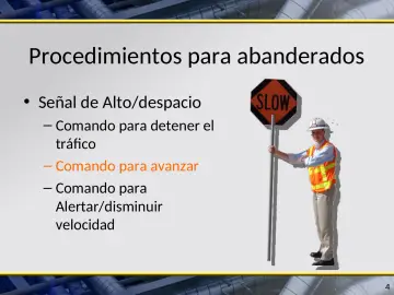 Slide 4: Procedimientos para abanderados