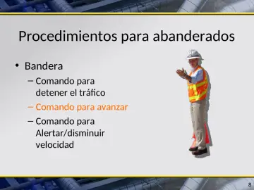 Slide 8: Procedimientos para abanderados