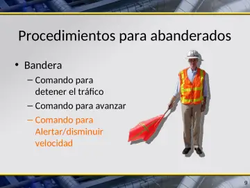 Slide 9: Procedimientos para abanderados