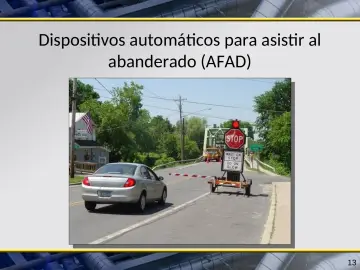 Slide 13: Dispositivos automáticos para asistir al abanderado (AFAD)