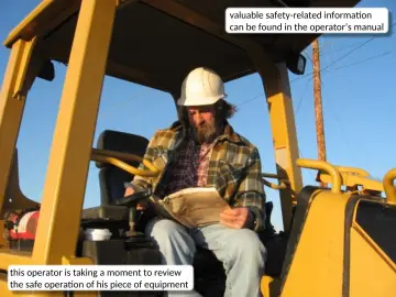 Slide 14: valuable safety-related information can be found in the operator’s manual