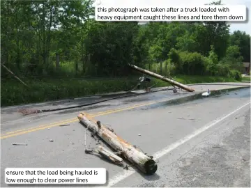 Slide 18: this photograph was taken after a truck loaded with heavy equipment caught these lines and…