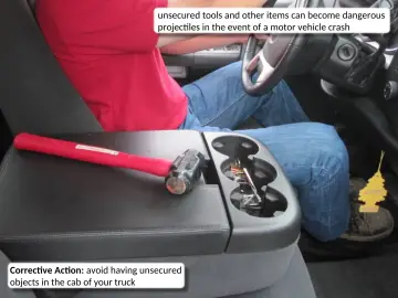 Slide 31: unsecured tools and other items can become dangerous projectiles in the event of a motor…