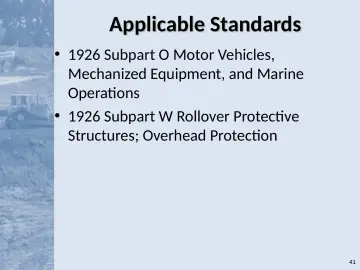 Slide 41: Applicable Standards
