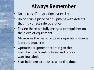 Slide 45: Always Remember