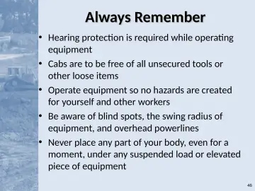 Slide 46: Always Remember