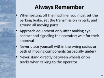 Slide 47: Always Remember