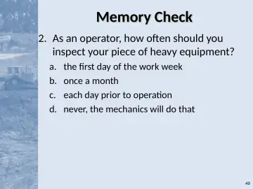 Slide 49: Memory Check