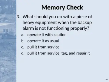 Slide 50: Memory Check