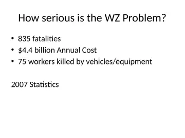 Slide 3: How serious is the WZ Problem?