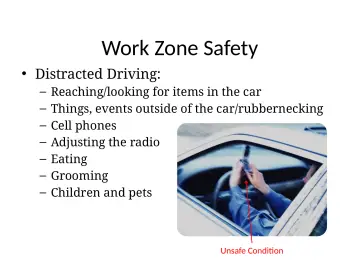 Slide 10: Work Zone Safety