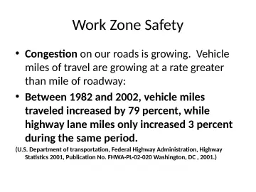 Slide 24: Work Zone Safety