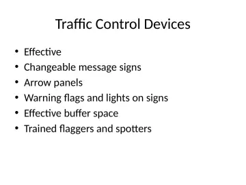 Slide 36: Traffic Control Devices