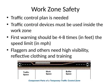 Slide 42: Work Zone Safety