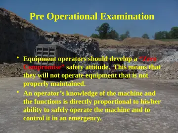 Slide 3: Pre Operational Examination