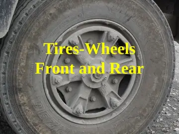 Slide 10: Tires-Wheels Front and Rear