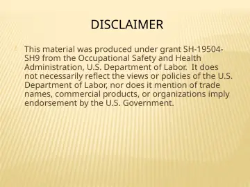 Slide 3: DISCLAIMER
