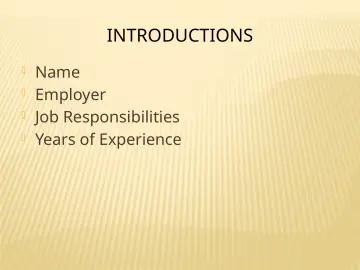 Slide 4: INTRODUCTIONS