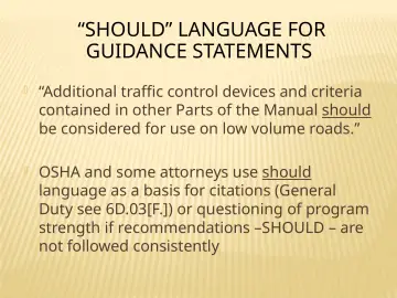 Slide 34: “SHOULD” LANGUAGE FOR GUIDANCE STATEMENTS