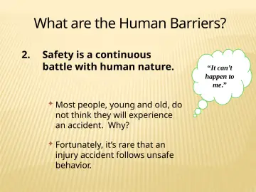 Slide 47: What are the Human Barriers?