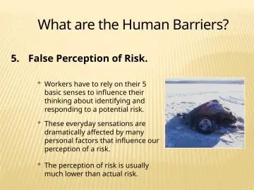 Slide 50: What are the Human Barriers?