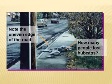 Slide 62: Note the uneven edge of the road