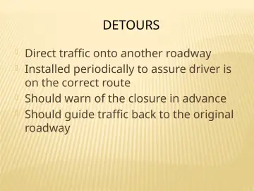 Slide 136: DETOURS