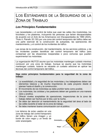 Page 10: LOS ESTÁNDARES DE LA SEGURIDAD DE LA ZONA DE TRABAJO