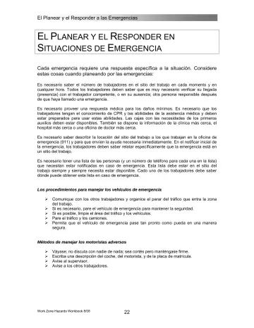 Page 28: E L PLANEAR YEL RESPONDER EN S ITUACIONES DE E MERGENCIA