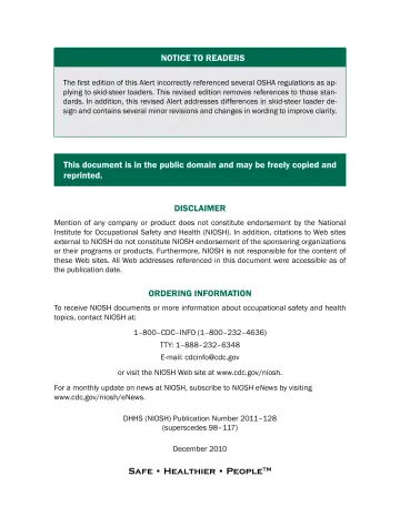 Page 2: NOTICE TO READERS