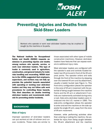 Page 7: Preventing Injuries and Deaths from Skid-Steer Loaders