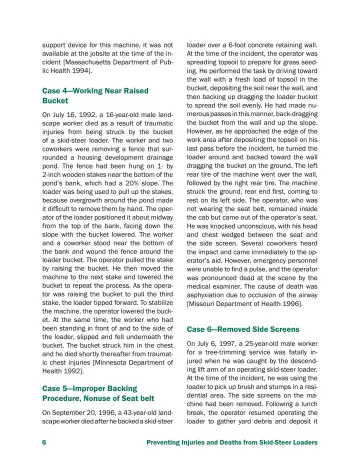 Page 12: support device for this machine, it was not available at the jobsite at the time of the…