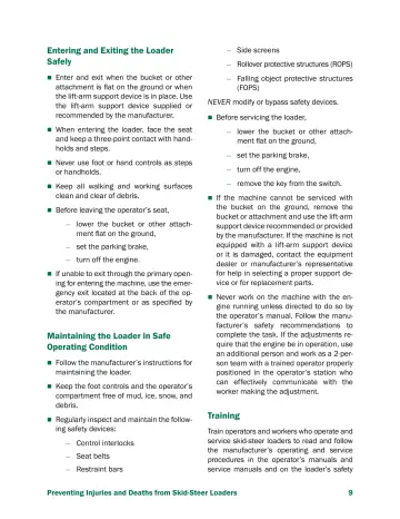 Page 15: Entering and Exiting the Loader