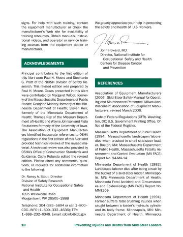 Page 16: signs. For help with such training, contact the equipment manufacturer or check the…